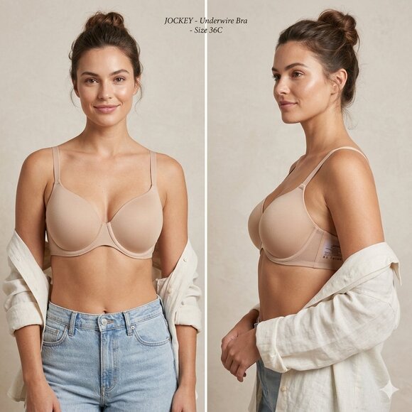 Jockey Other - NEW Jockey Beige Underwire Bra – Classic Comfort & Everyday Support Size 36C